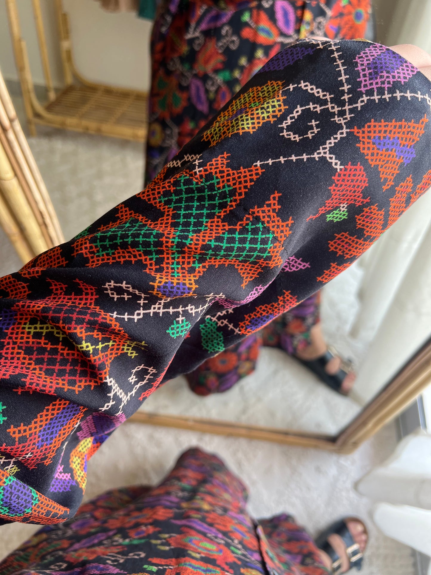 Dark Navy Pixel Shirt Dress