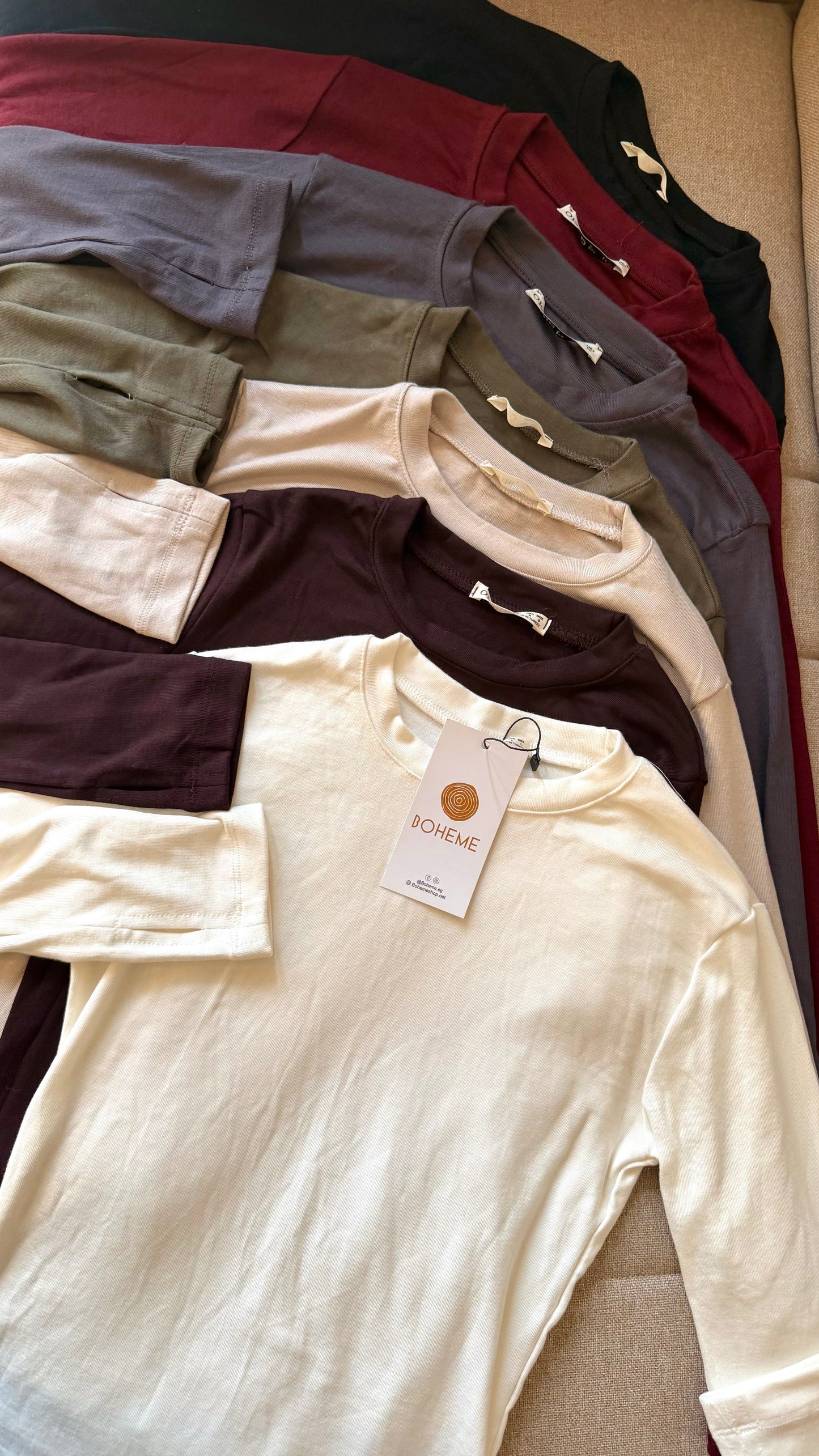 Grey Basic Cotton Thumb Hole Top