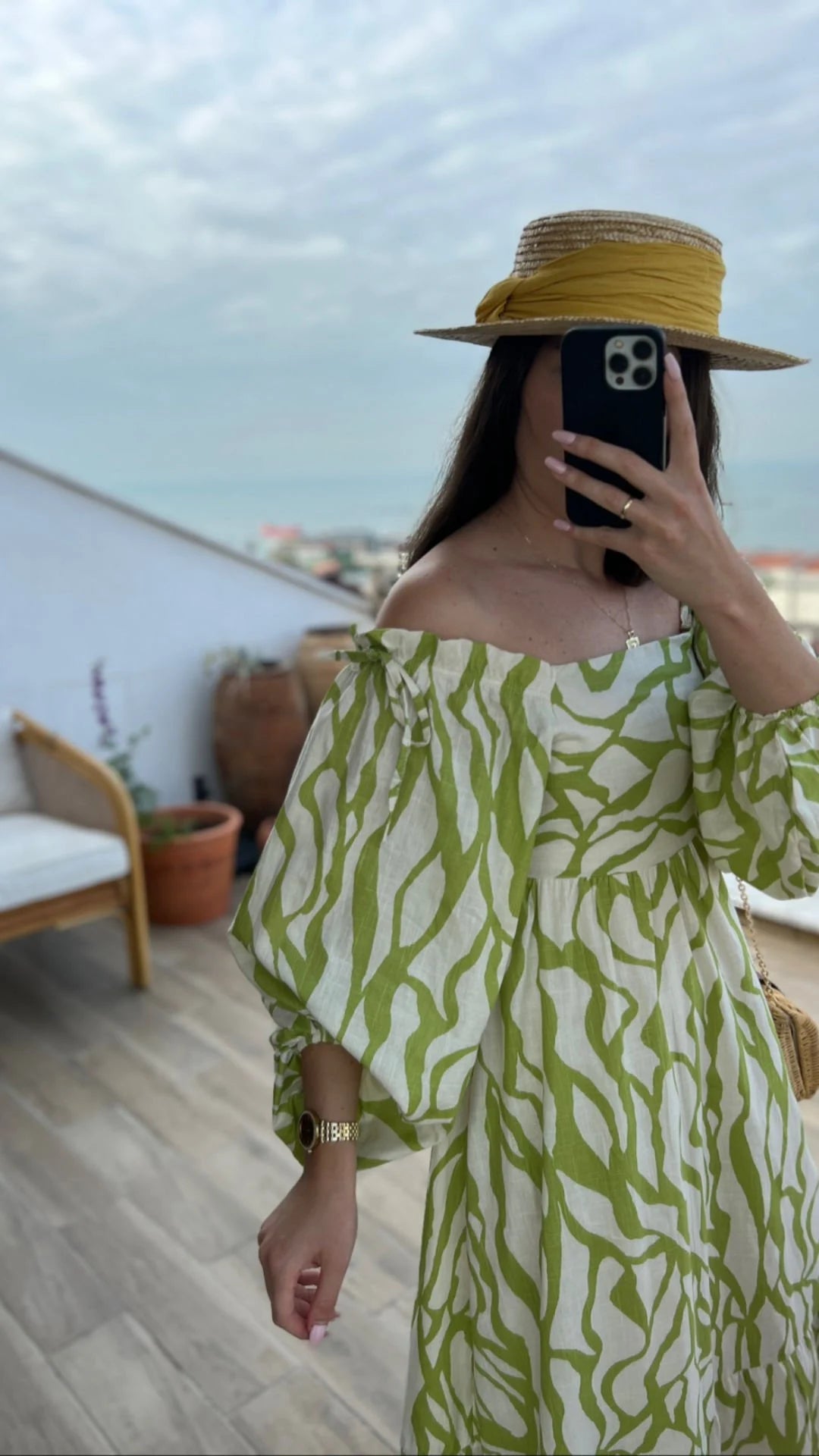 Latin Green Off shoulder Dress