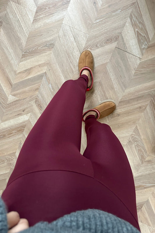 Burgundy Oysho THERMAL Leggings