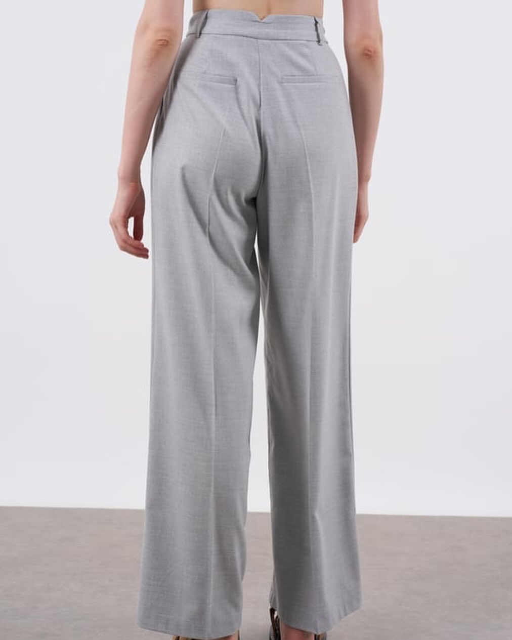 Grey Classic Palazzo Pants