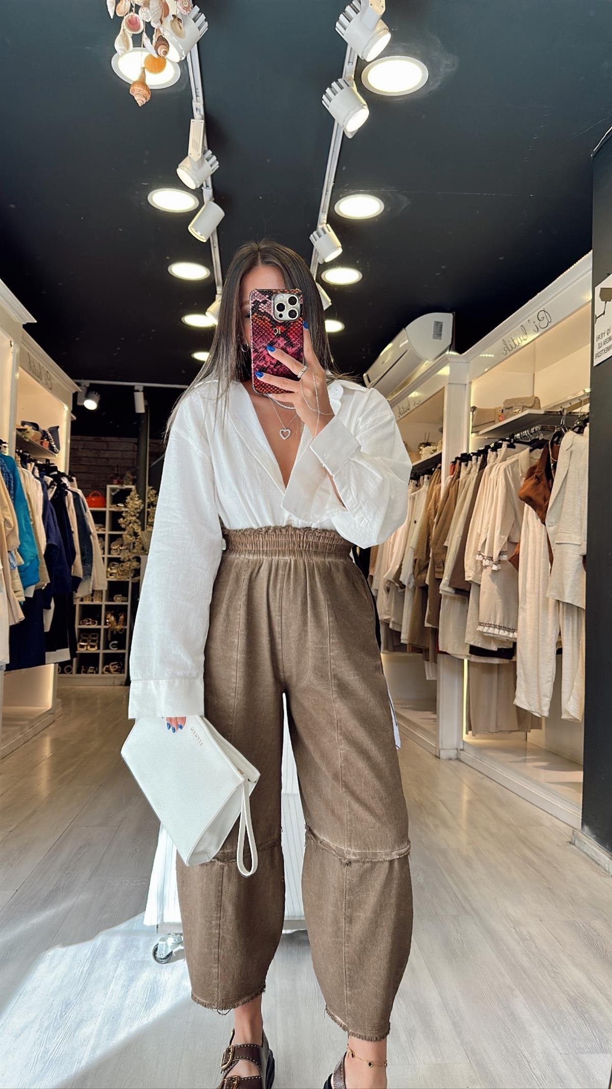 Washed Khaki Gabardine Pants