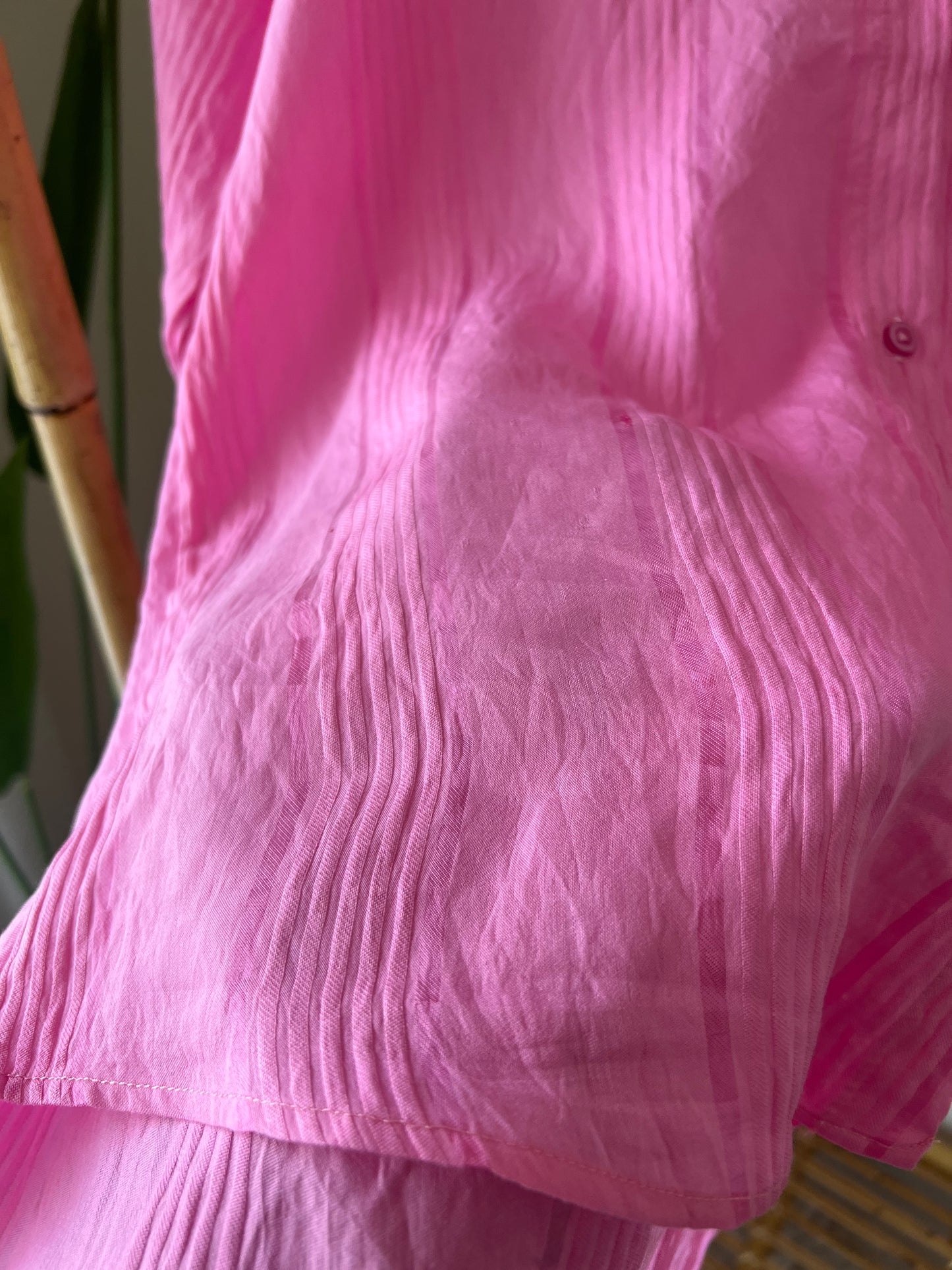 Hot Pink Striped Regular Fit Shirt