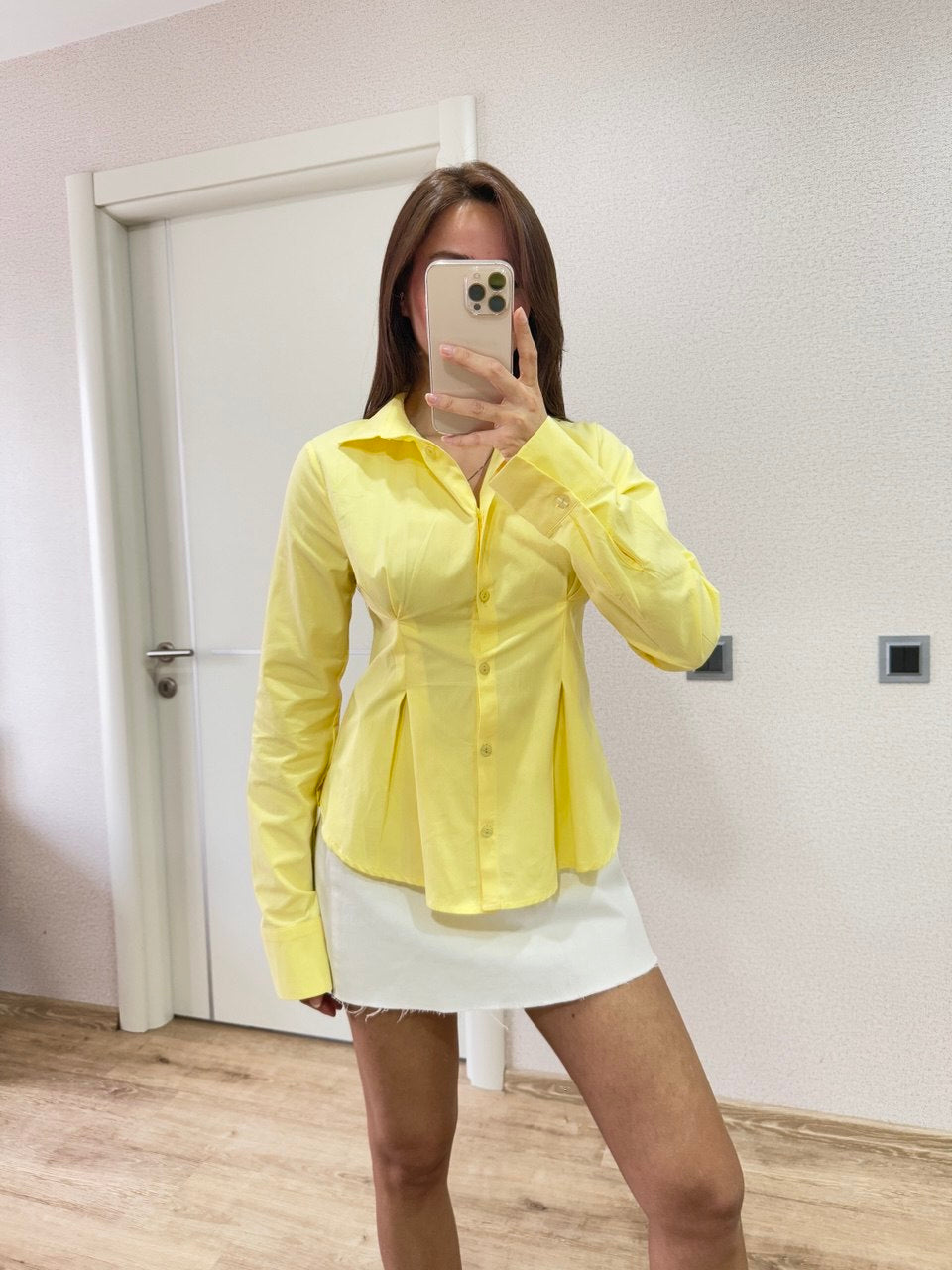 Yellow Corset Shirt (Petite Size)