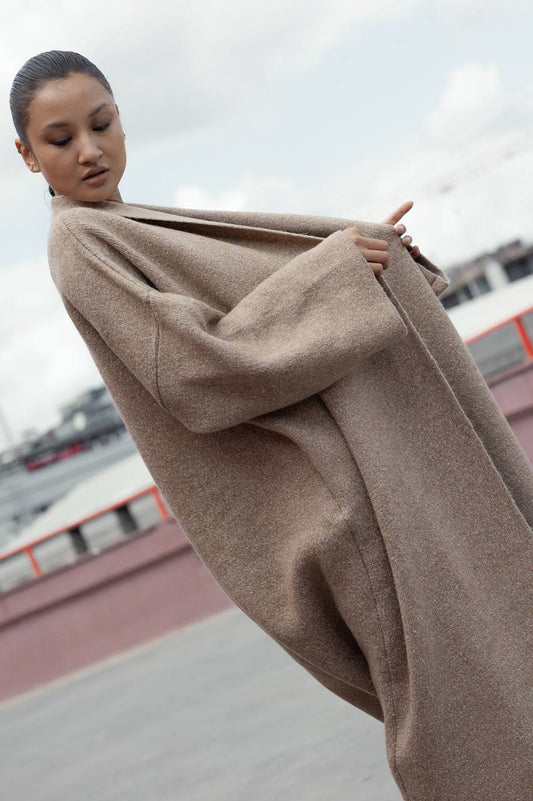 Cafe Heavy Longline Coat Cardigan