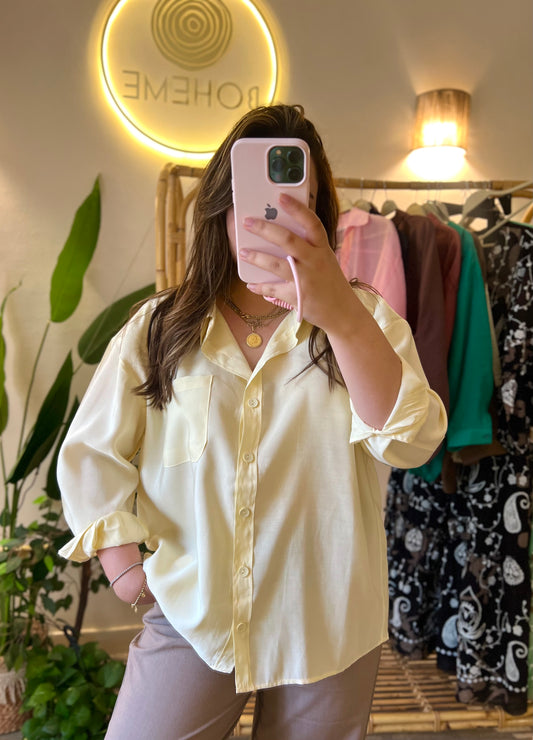 Oversized Butter Yellow Shirt