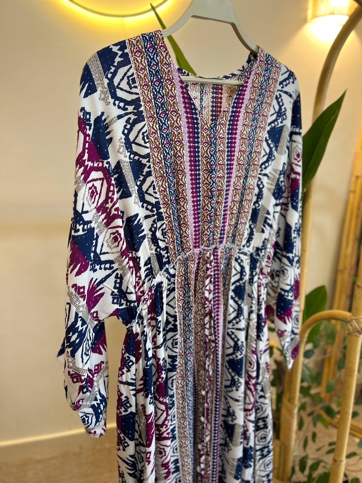 Navy X Purple Ethnic Oversized Dress