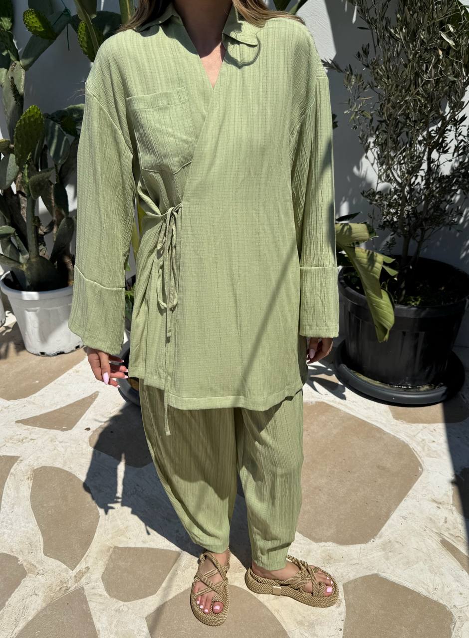 Black Crinkled Wrap Set