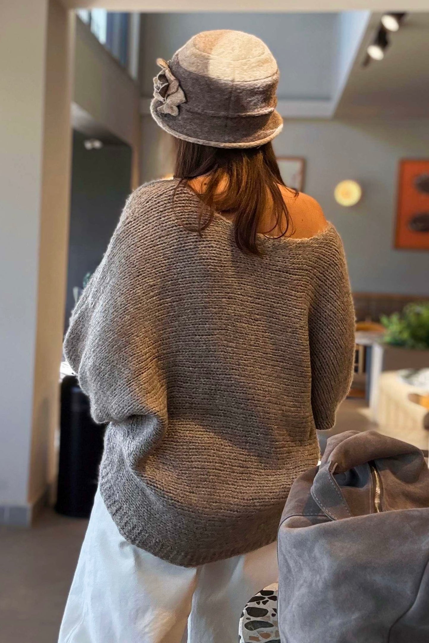 Cafe Boat Neck Heavy Pullover