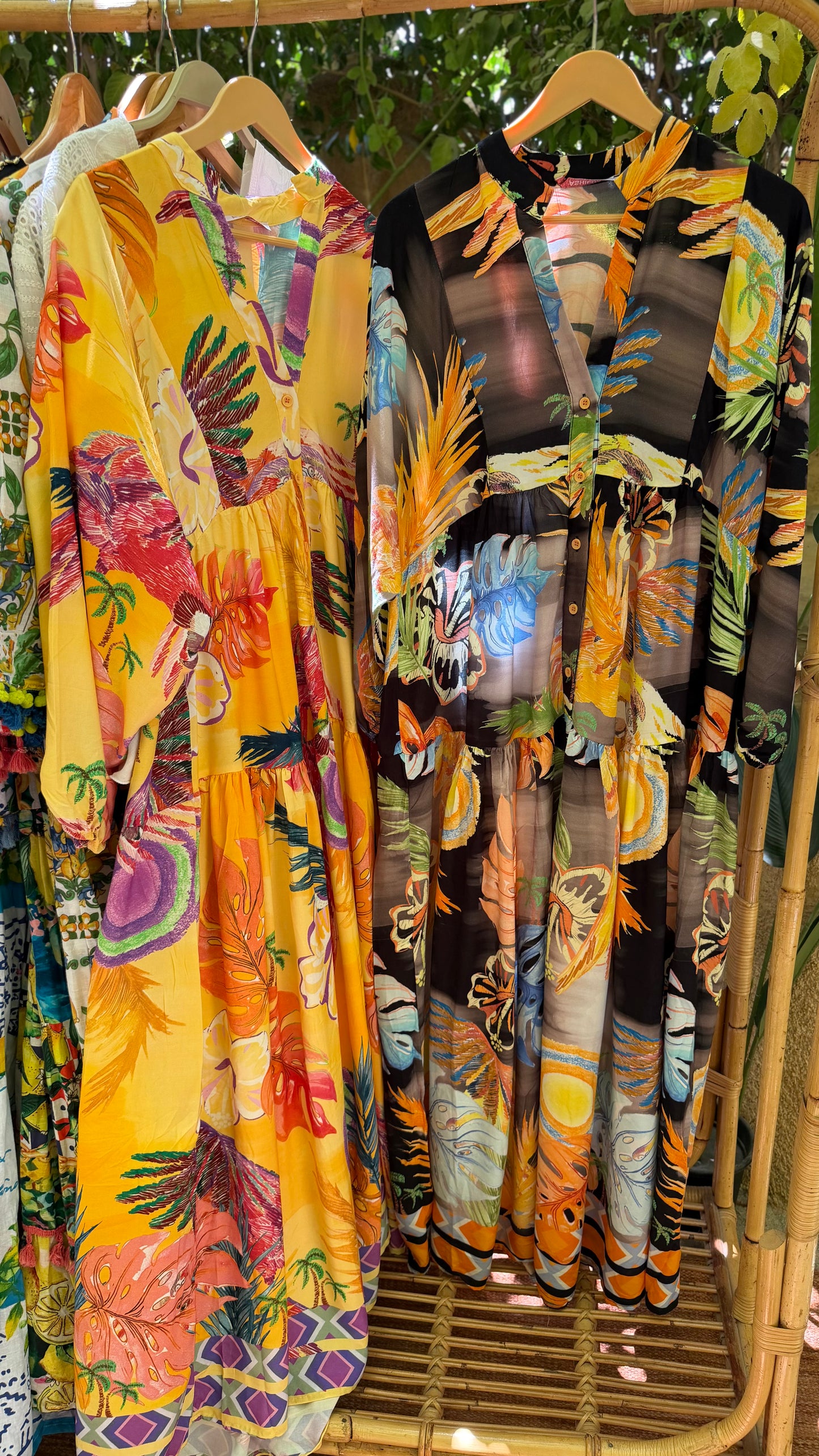 The Tropical Yellow Cotton Dress