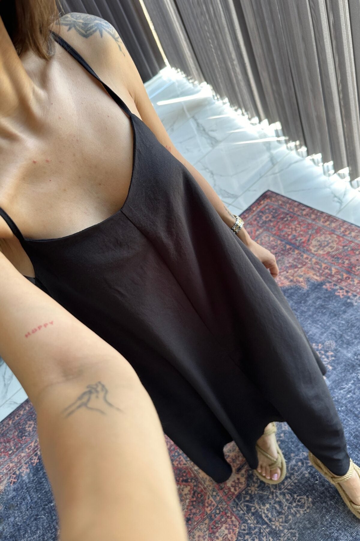 Black Straps Basic Dress