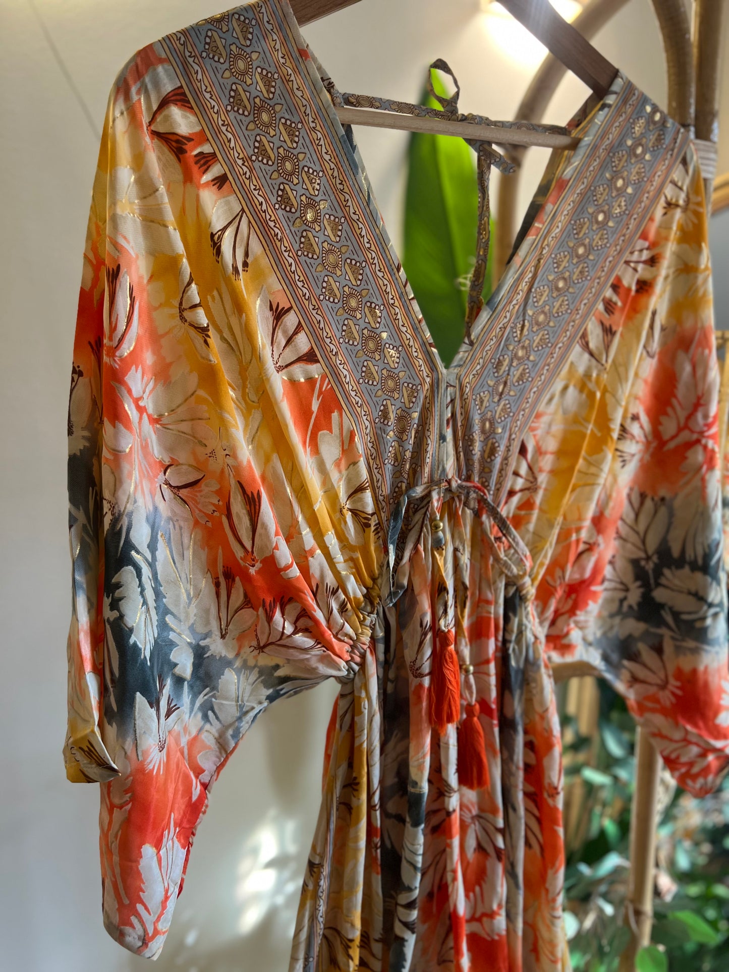 The Italian Orange Golden Dress