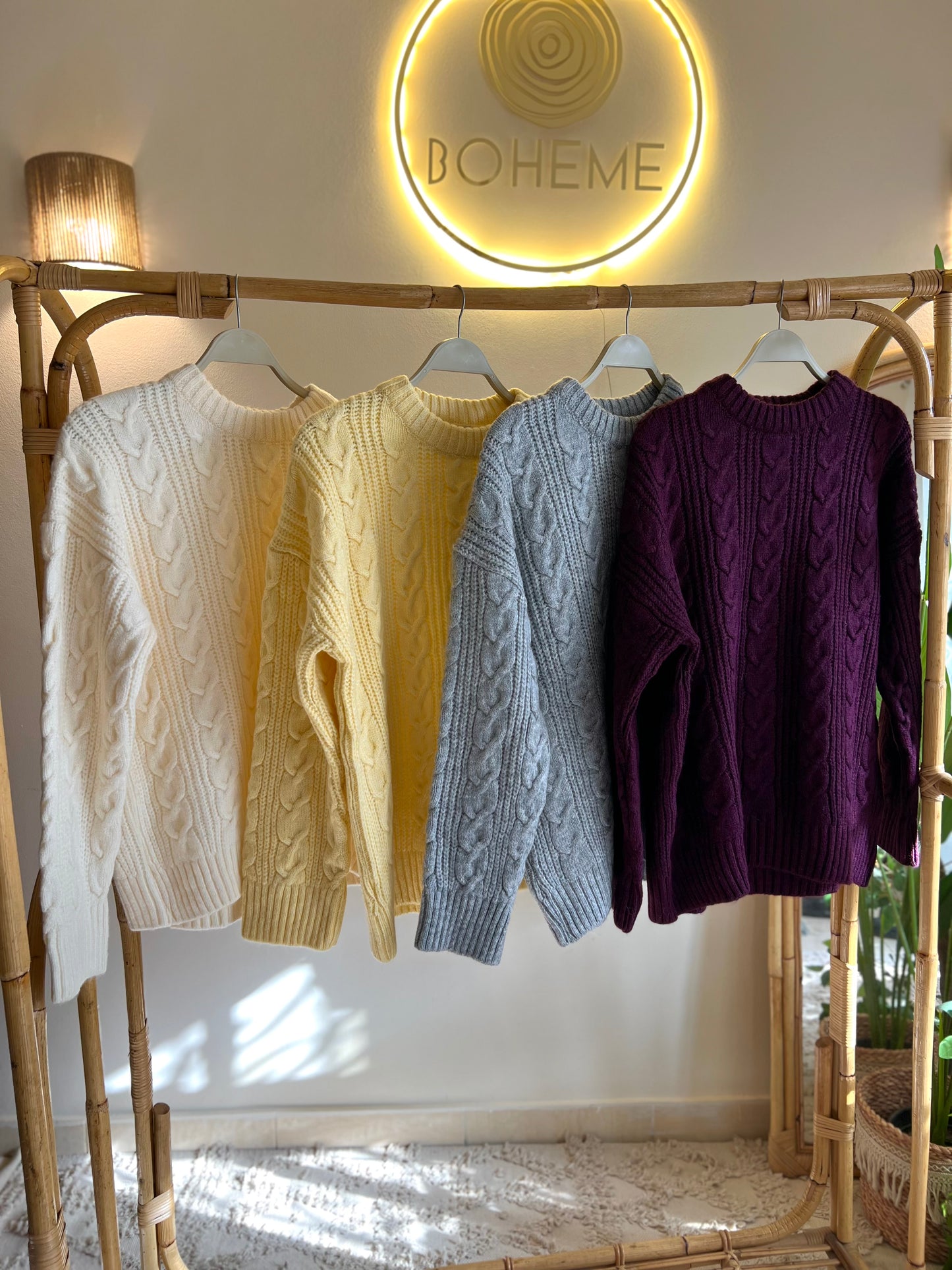 Yellow Braided Bell Sleeves Pullover