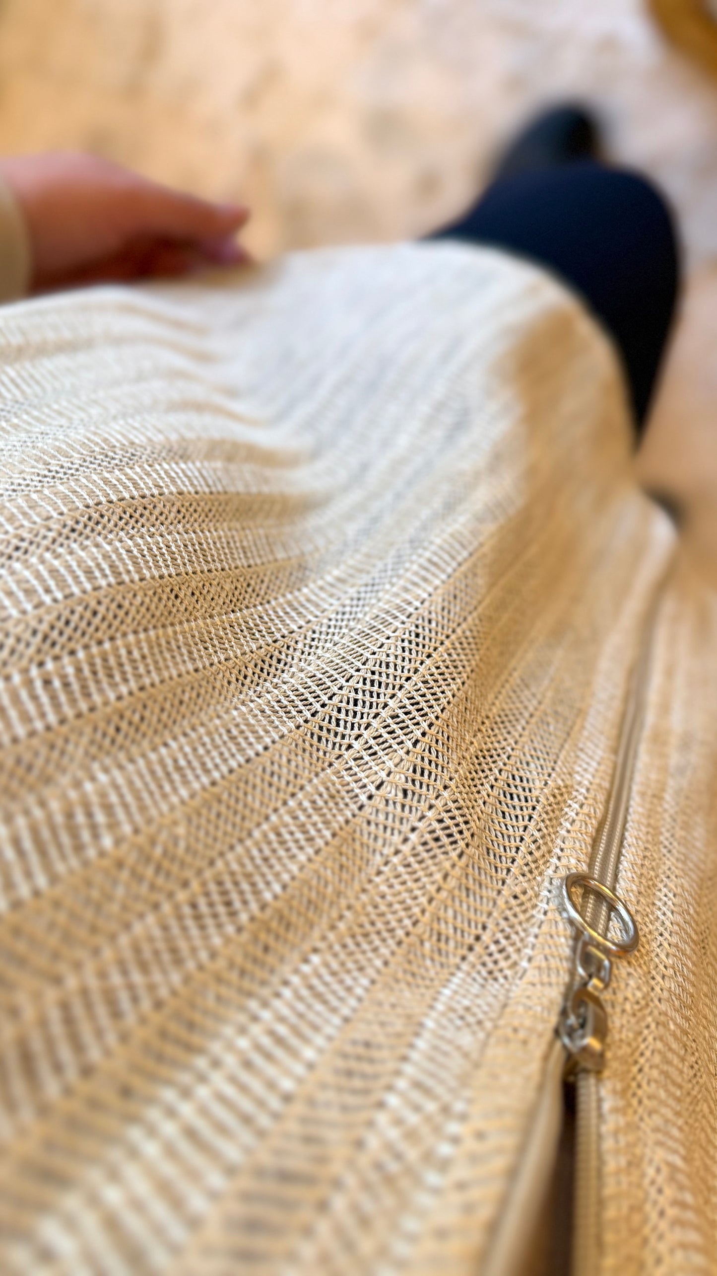 Mesh Beige Zip Up Jacket