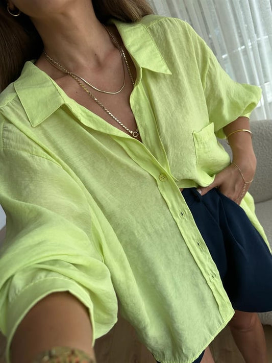 Lime Yellow Oversized Shirt