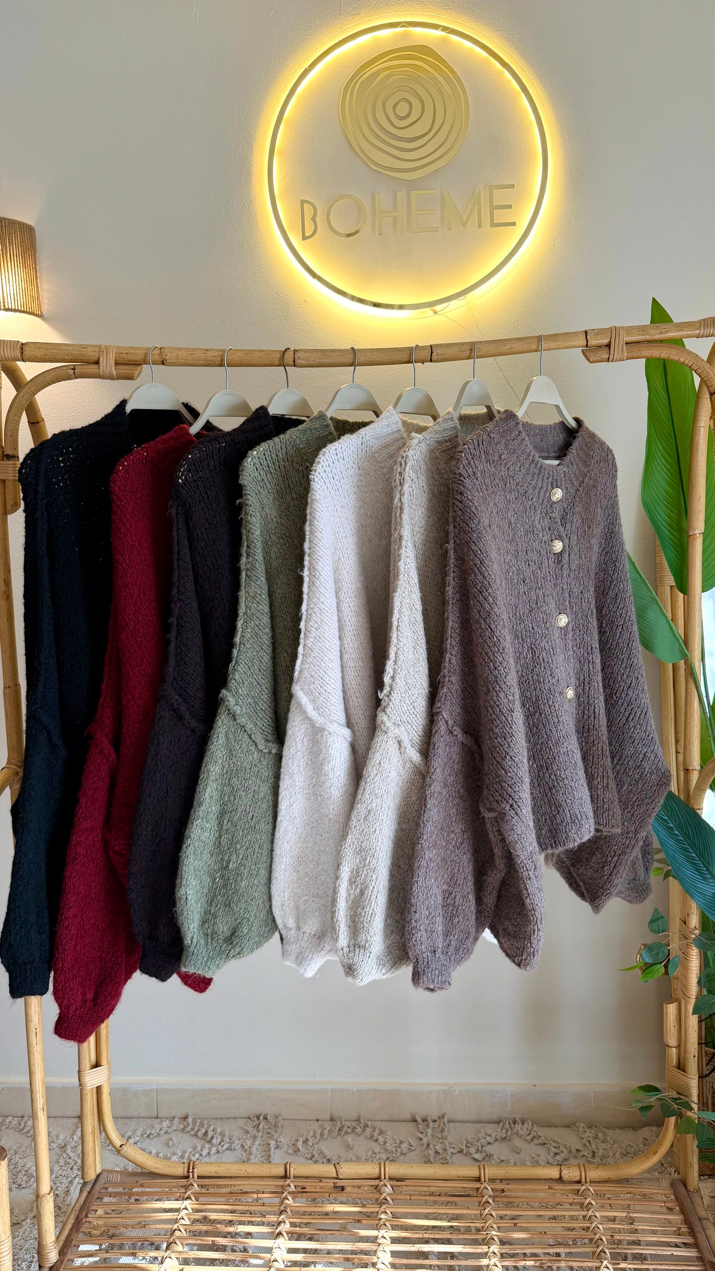 Italian Brown Triko Cardigan With Golden Buttons