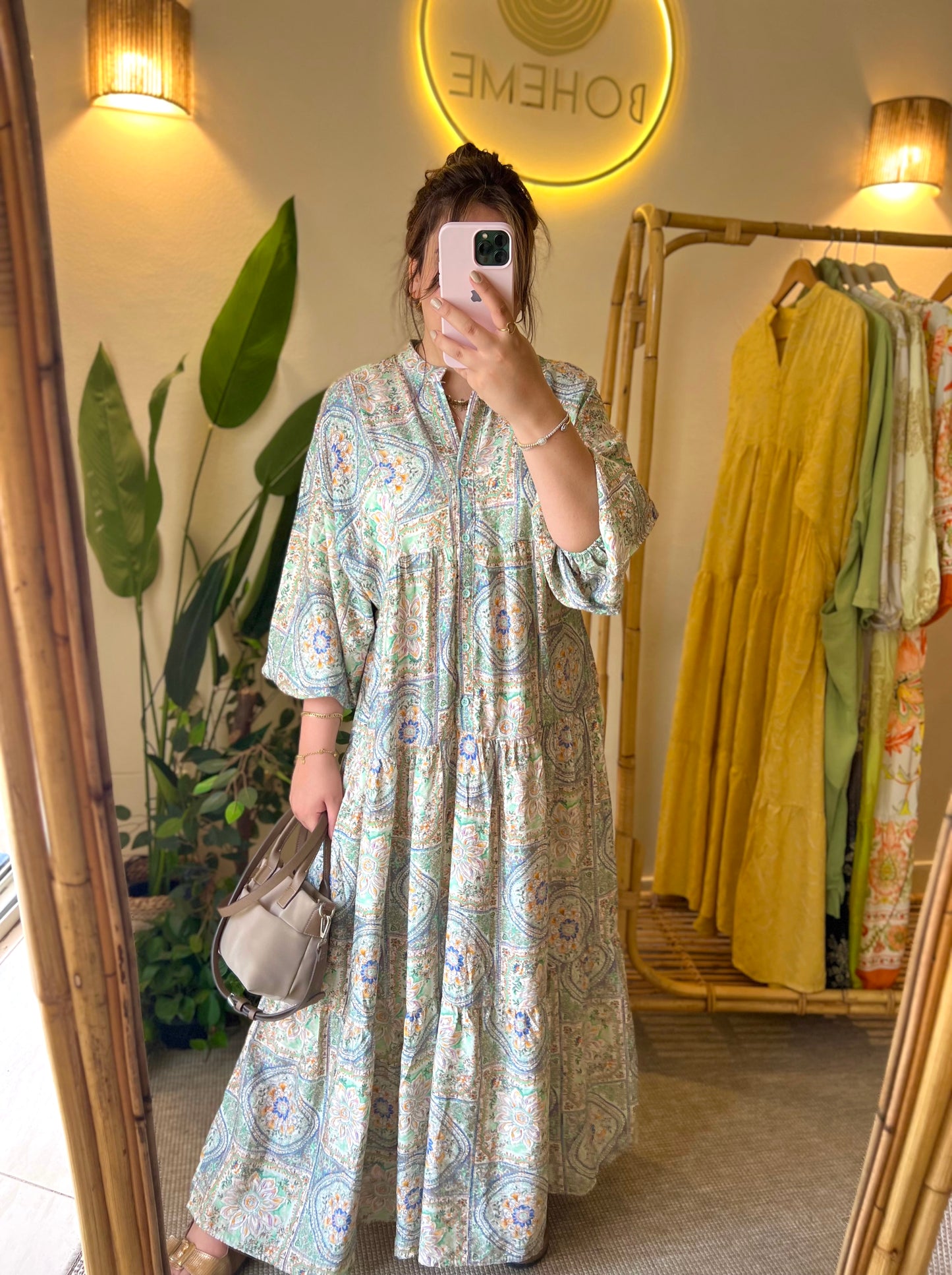 Pastel Vintage Boho Wide Dress