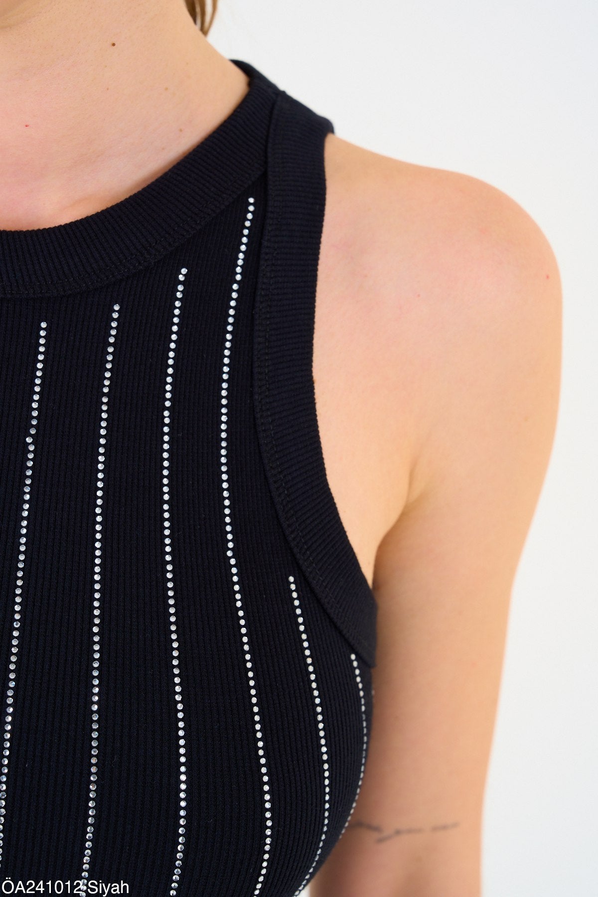 Glammy Black Tank Top