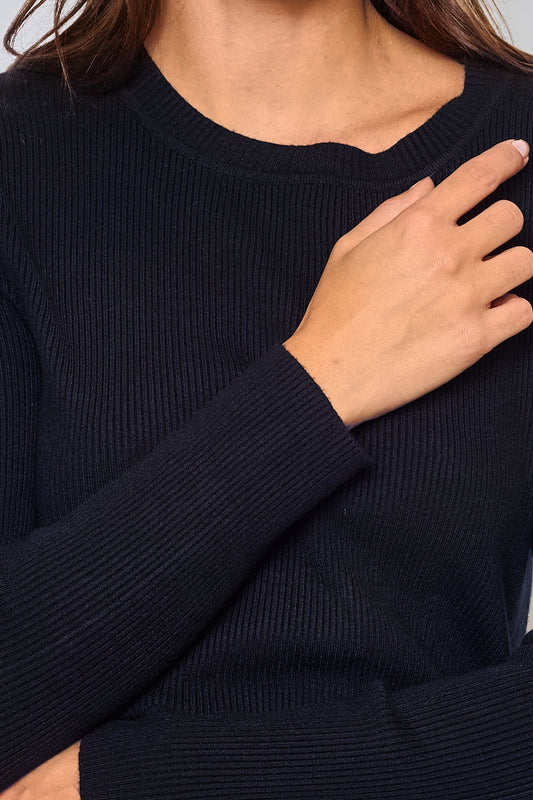 Ribbed Black Basic Top