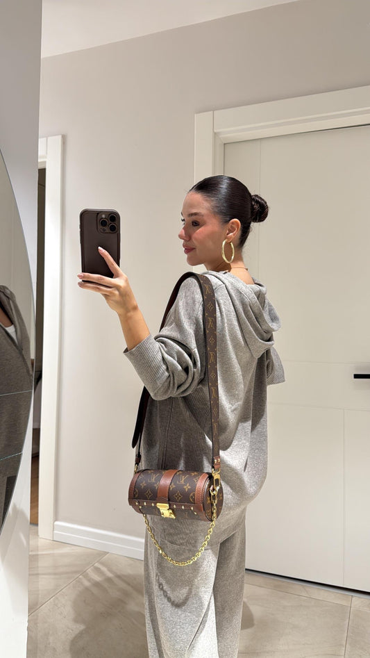 Cafe Triko Double Zip-Up Hoodie Set