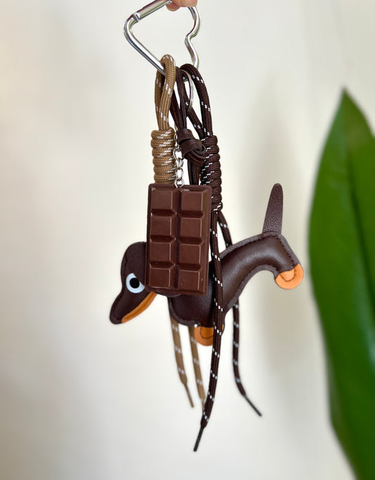 Brown Chocolate Dog Bag Charm