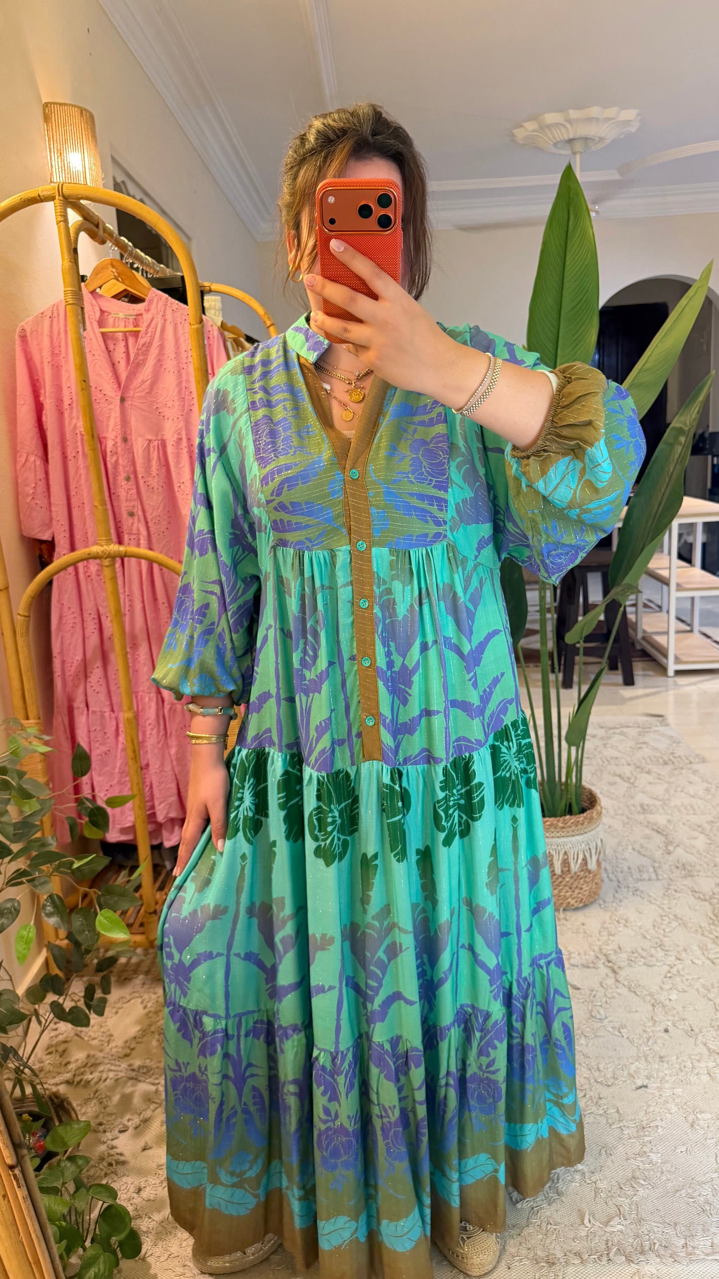 The Golden Green Gradient Dress