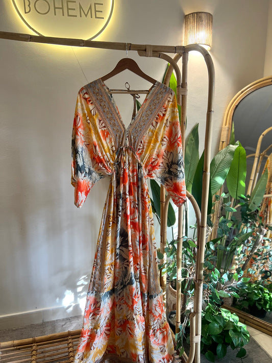 The Italian Orange Golden Dress
