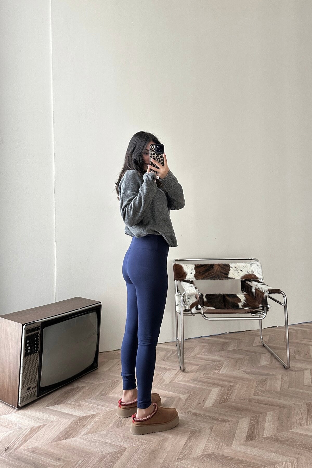 Navy Oysho THERMAL Leggings