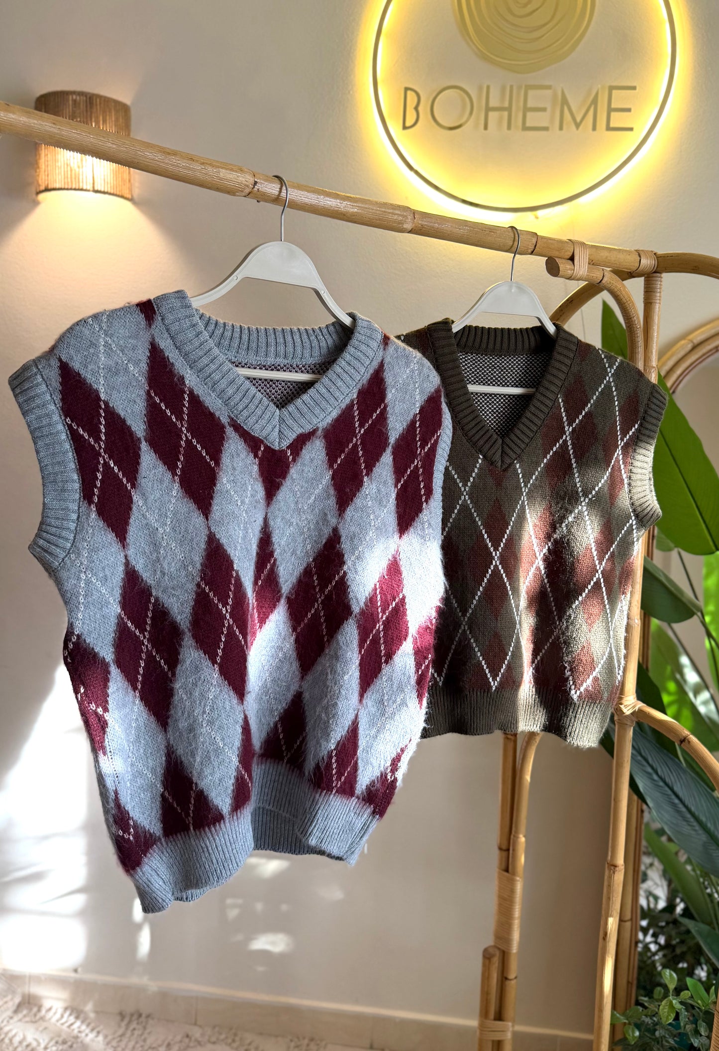 Olive X Brown Baklava Triko Vest