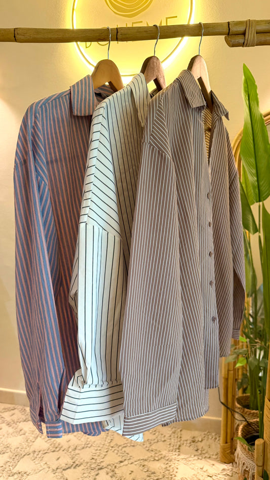 Black & White Striped Cotton Shirt