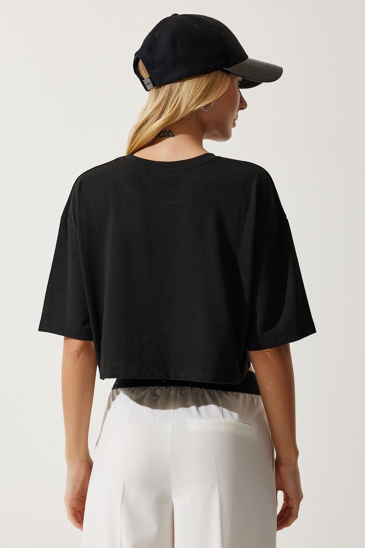 Washed Grey Crop T-Shirt
