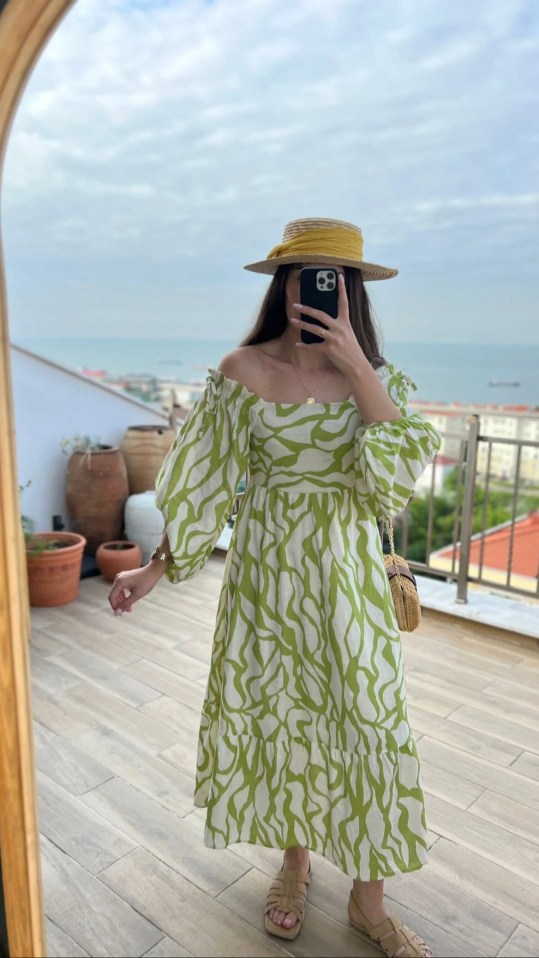 Latin Green Off shoulder Dress