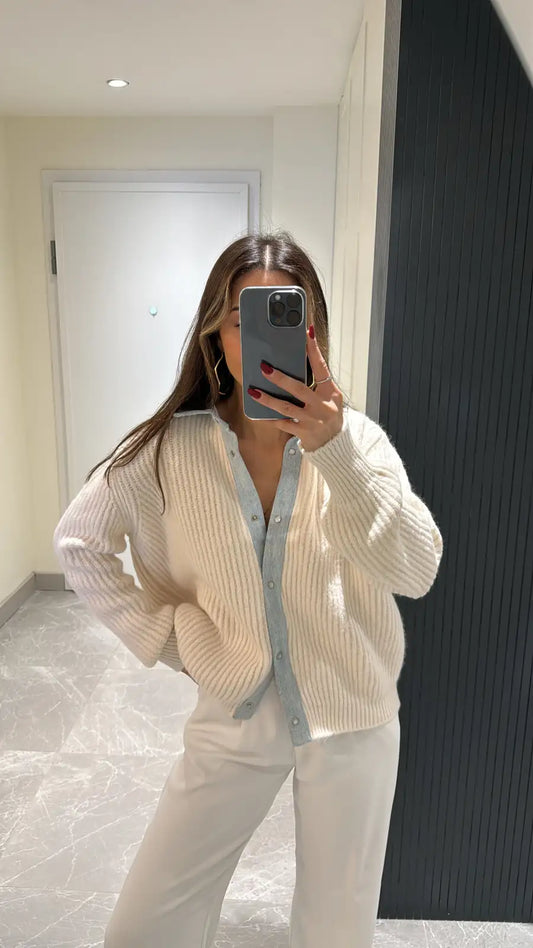 Cream X Denim Wool Jacket