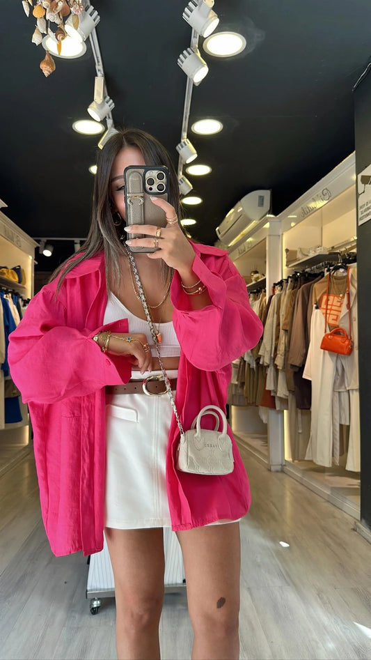 Oversized Fuchsia Shirt