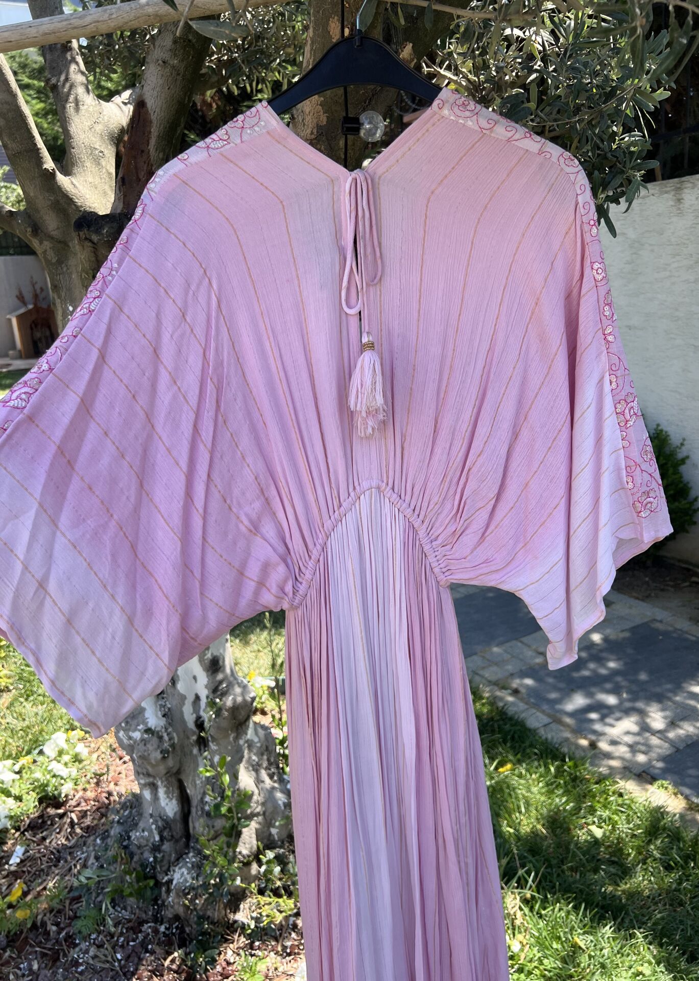 Pink Degrade Gianna Tasseled Dress