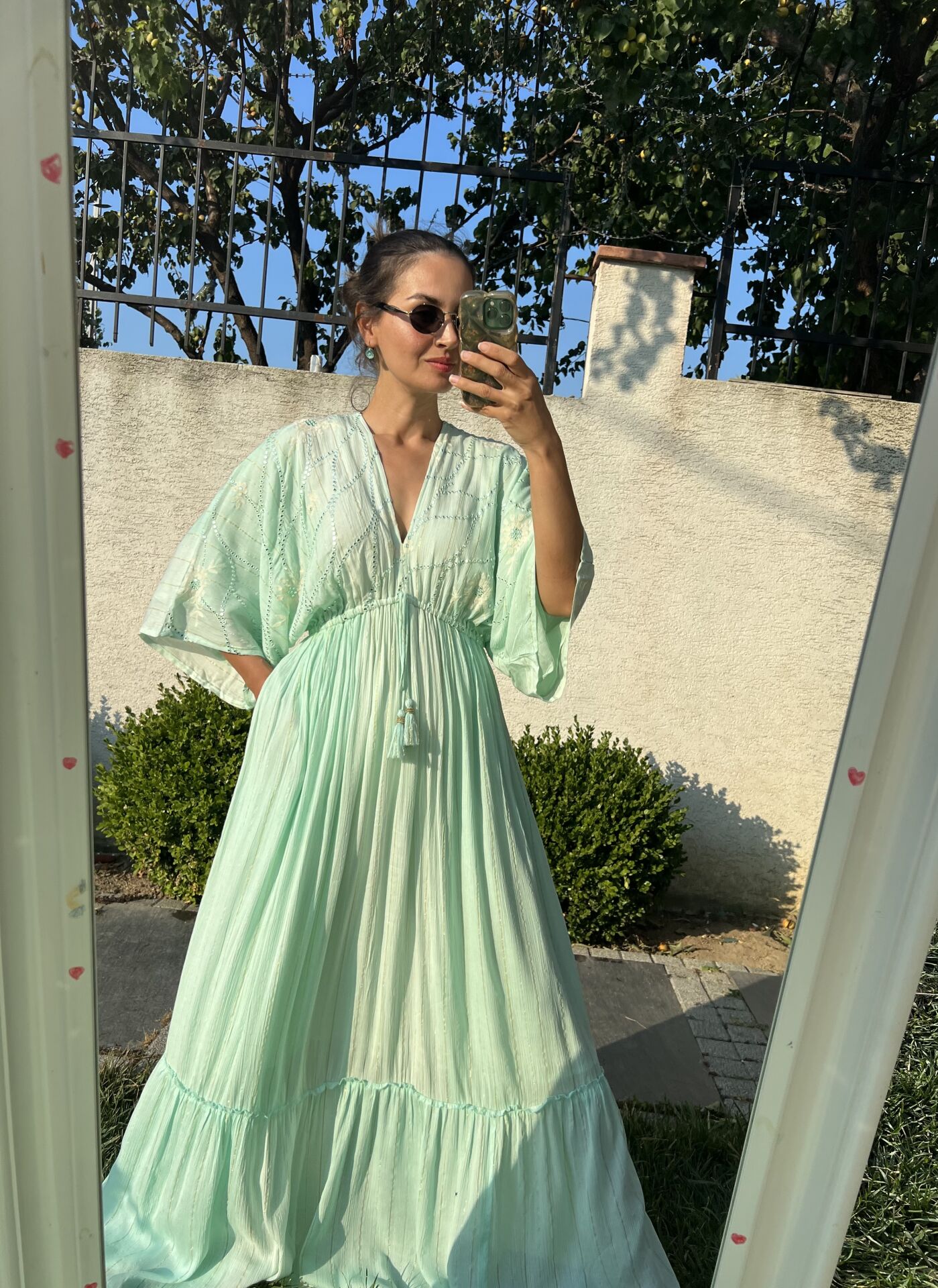 Mint Green Degrade Gianna Tasseled Dress