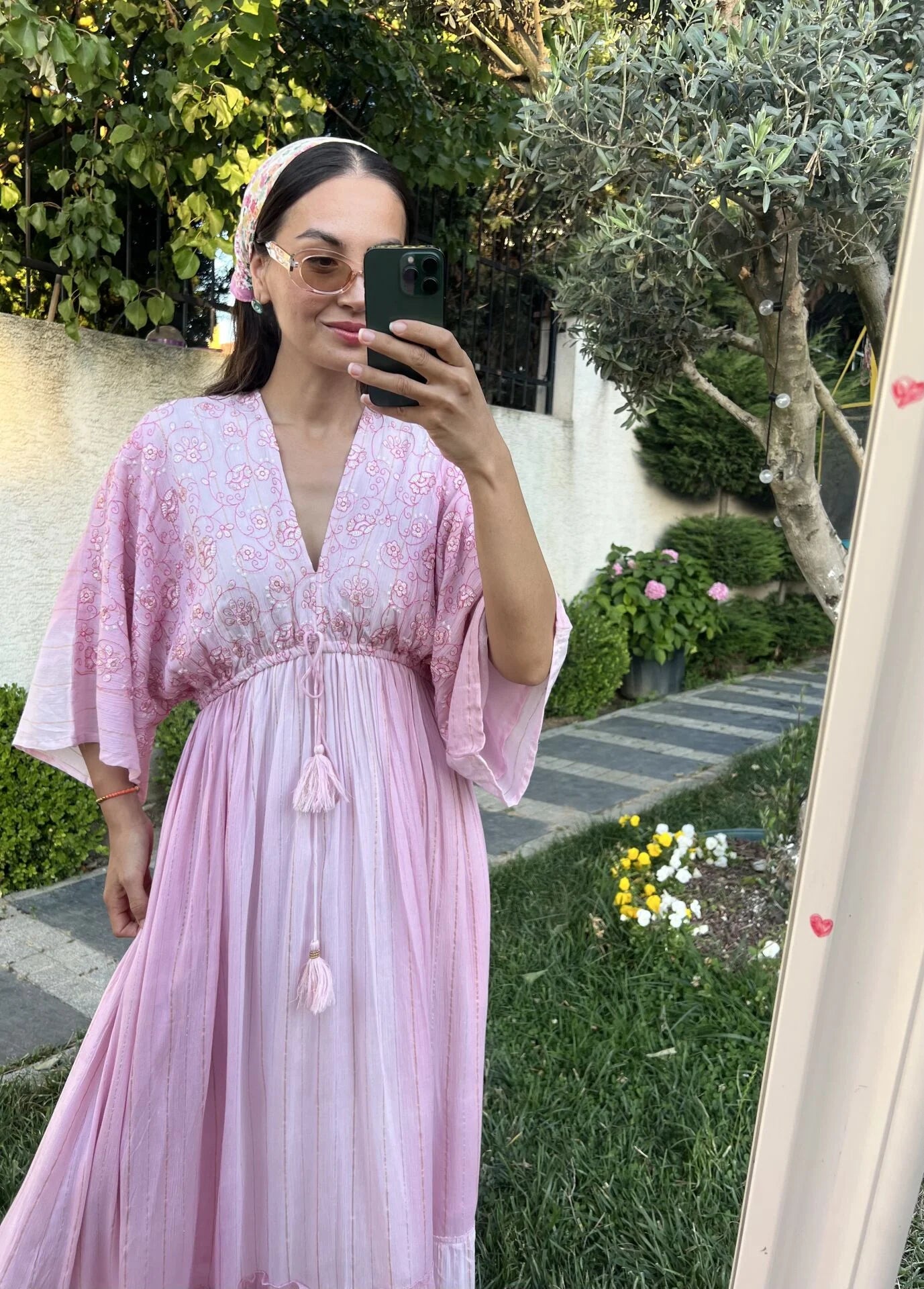 Pink Degrade Gianna Tasseled Dress