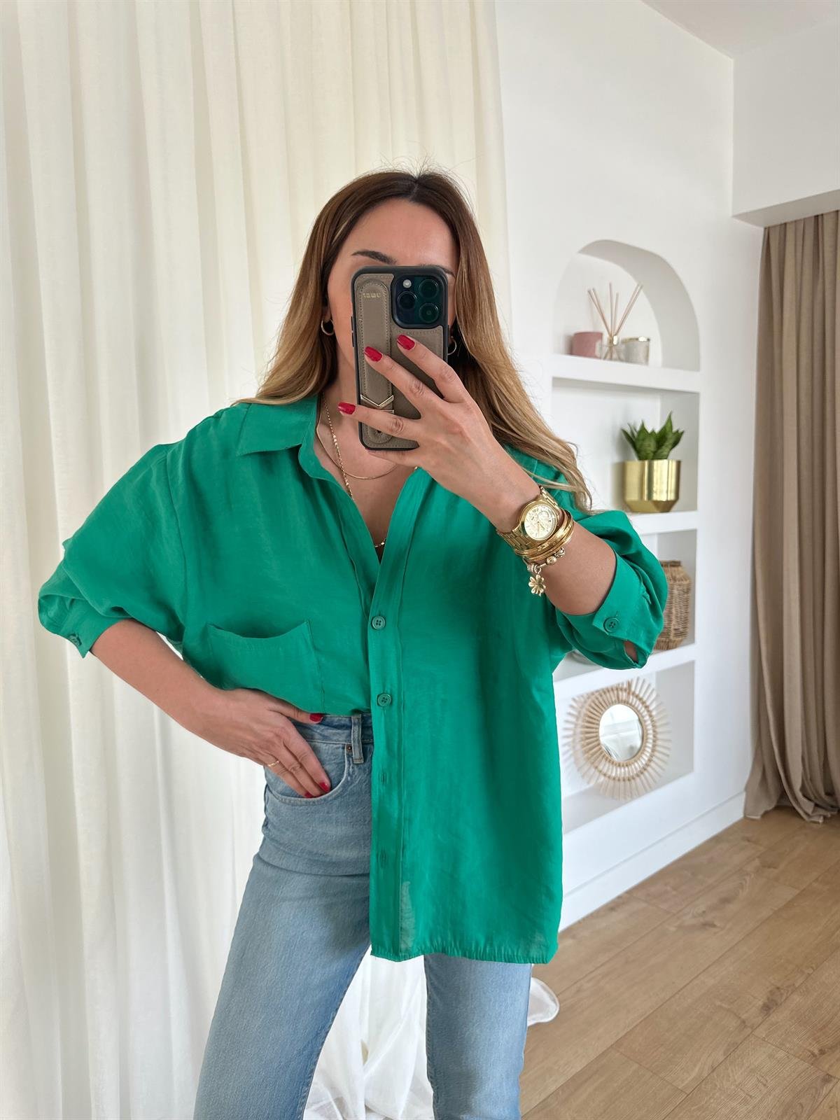 Oversized Green Shirt