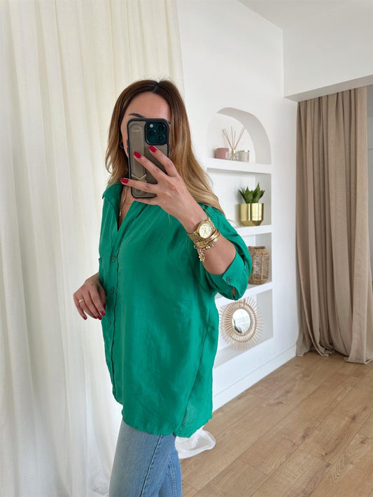 Oversized Green Shirt