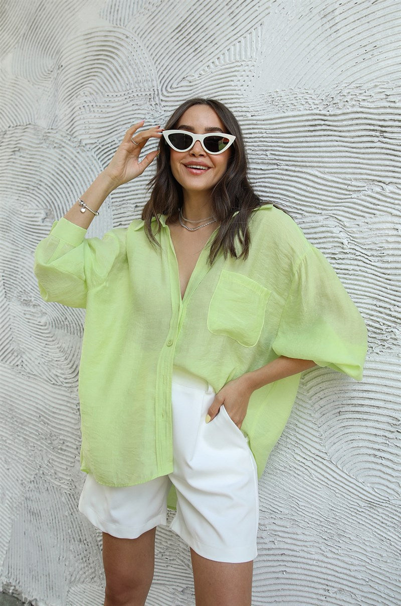 Lime Yellow Oversized Shirt