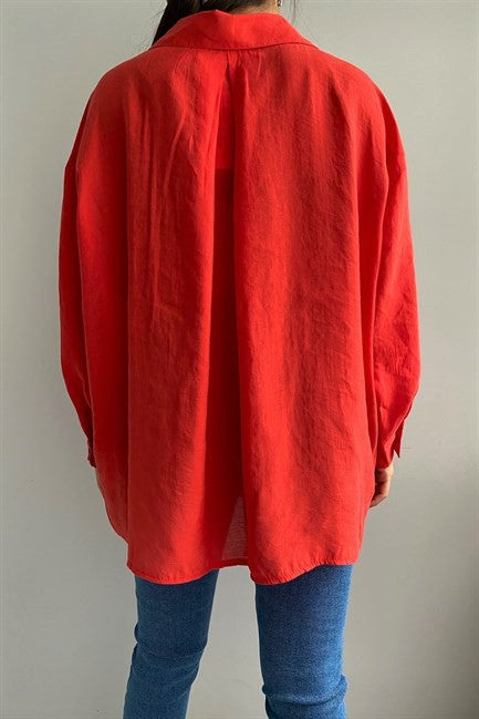 Oversized Red Shirt