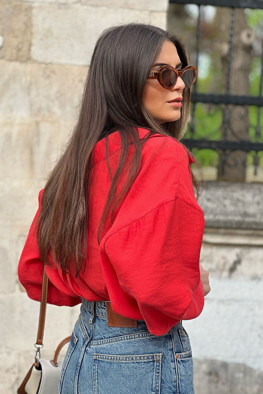Oversized Red Shirt