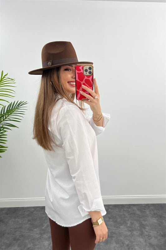 Slim Fit Basic White Shirt