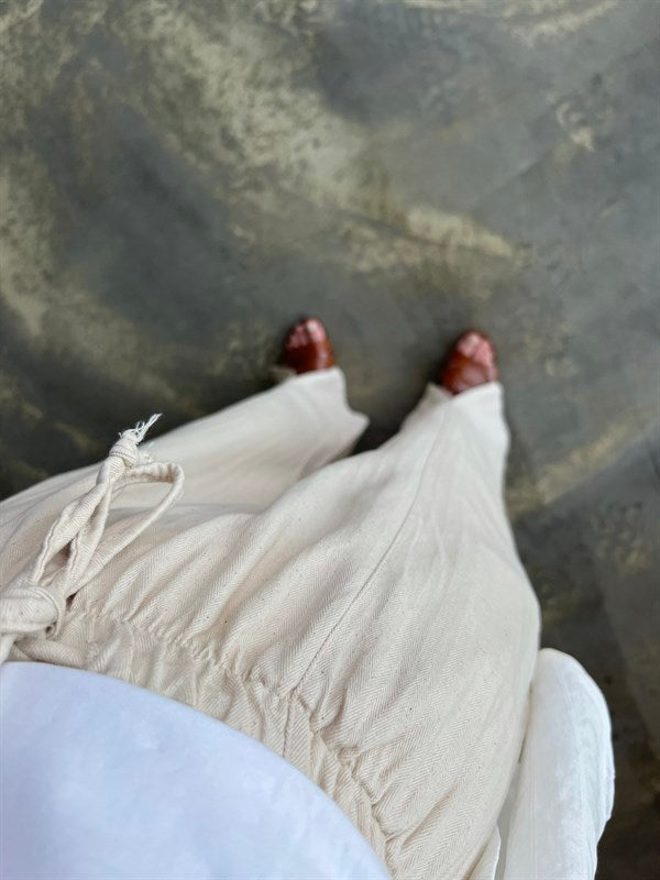 Linen Split Hem Pants