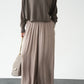 Greige Crinkled Satin Flowy Pants