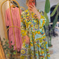 The Positano Embroidered Blue Lemon Dress
