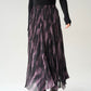 Marble Plum Asymmetrical Chiffon Skirt