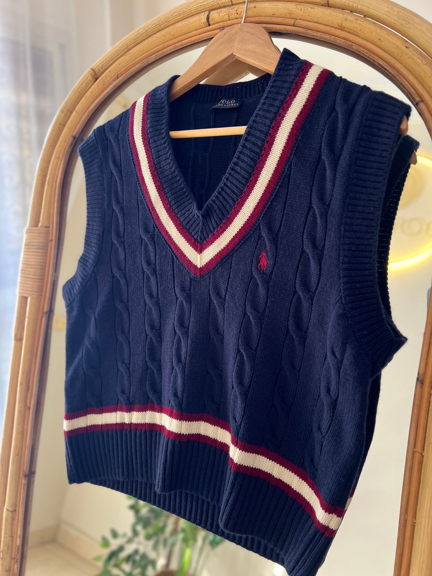 RL Braided Navy Vest
