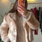 Beige Fury Jacket With Pockets