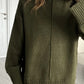 Olive Oversized Pullover With Side Slits